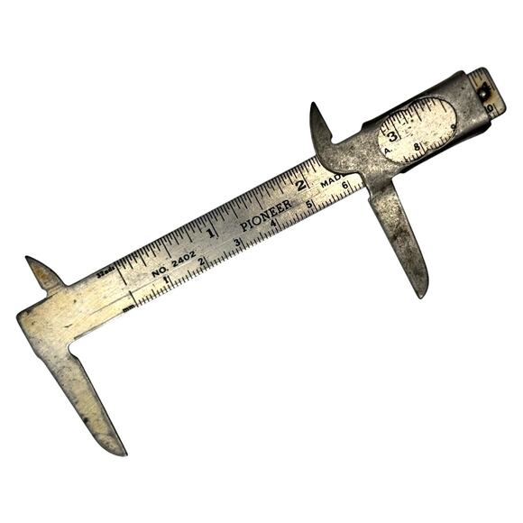 Vintage PIONEER No. 2402 Draftsman Machinist Sliding Caliper Measurement Ruler - Picture 5 of 6